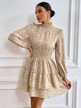 Temperament Floral Print Dress