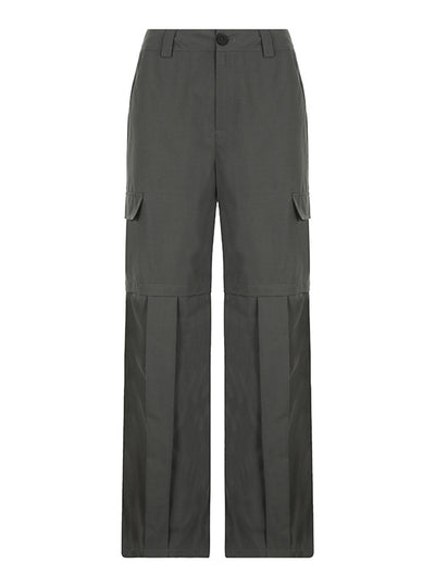 Loose Waist Pocket Frock Pant