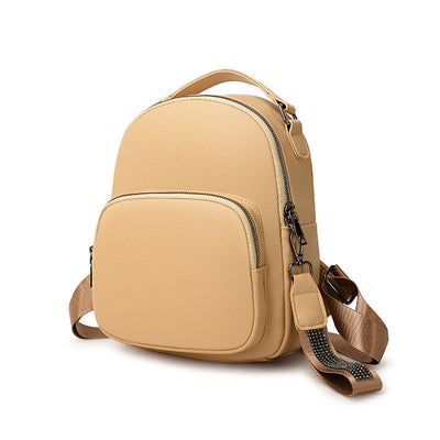 Soft Pu Bag Leisure Shoulder Backpack