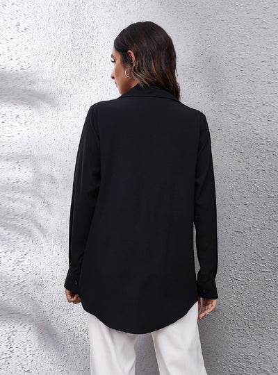 Fake Long-sleeved Two-piece Vest Shirt