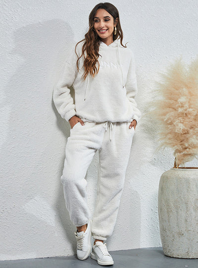 Loose Letters Padded Plush Suit