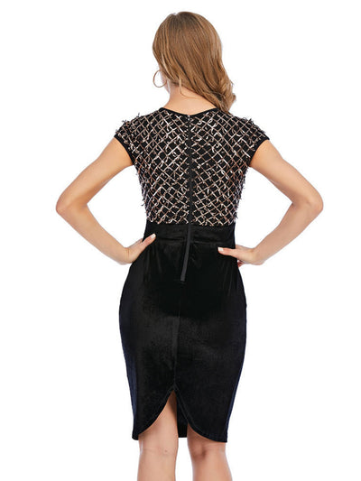 Black Sheath Sequin Dress