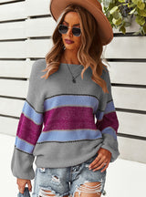 Long Sleeve Stitching Sweater