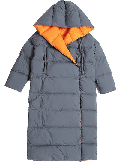 Thick Hooded White Duck Down Warm Coat