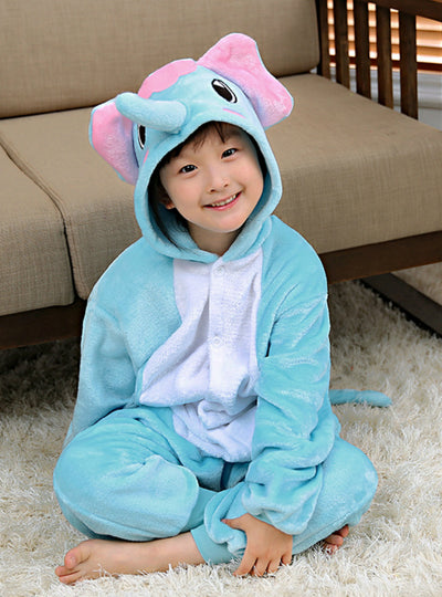 Flannel Children's Elephant Animal Siamese Pajamas