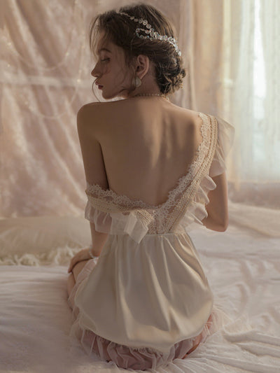 Silk Deep V Sexy Pajamas