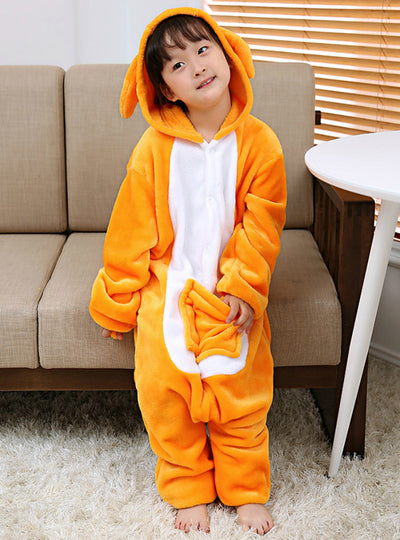 Children's Thickened Kangaroo Cartoon Onesie Pajamas