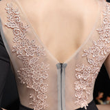 Short Sleeve Mermaid Lace Beading Prom Dress