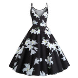 Print Slim Adjustable Sling Dress