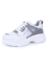 Flat Heels Casual Sneakers Western Style Platform Grey Flats