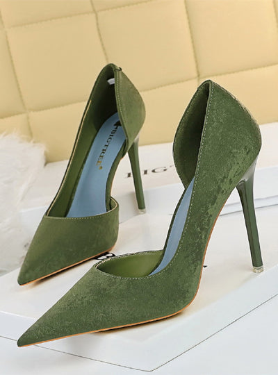 Shallow Mouth Pointed Super High Heel Shoes