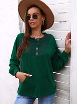 Solid Color Leisure Holiday Blouse