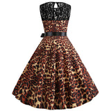 Summer Sleeveless Leopard Print Dress