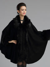 Fur Shawl Coat Knitted Cardigan Shawl Cloak