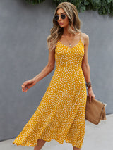 Sexy V-neck Printed Casual Dress