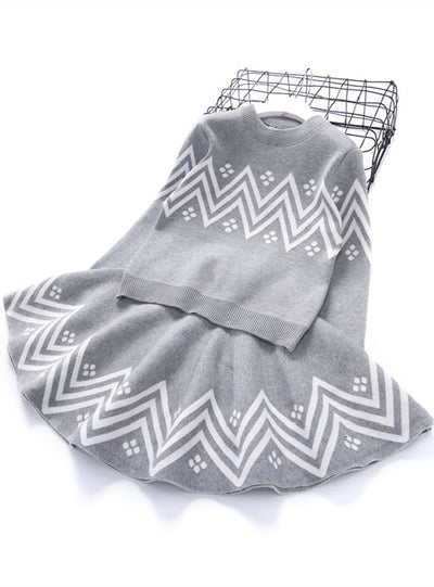 Long Sleeve Girls Clothes Top Coat+ Tutu Dress