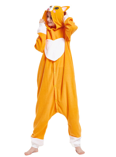 Cartoon Conjoined Pajamas Love Dog Polar Fleece