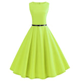 Retro Sleeveless Big Swing Dress