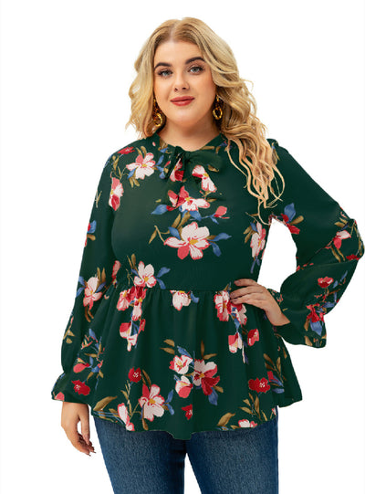 Women's Long Sleeve Printed Top