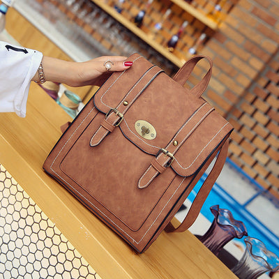 Retro Diagonal Shoulder Bag Double Buckles