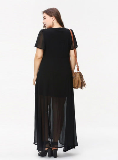 Long Night Dress Nightgown Sheer Maxi Dress