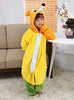Flannel Children's Onesie Animal Pajamas Yellow Fox