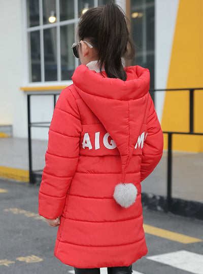 Girls Wadded Jacket Outerwear Cotton-Padded Jacket 