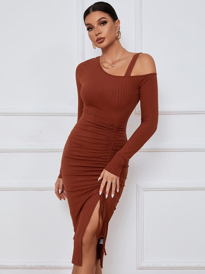 Split Long Sleeve Sexy Dress