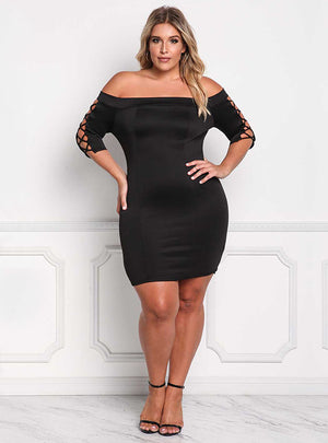 Knitted Slim Hollow Out Dress