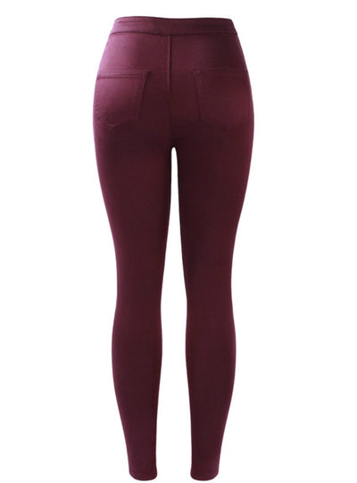 Elastic Denim Jean Pants Trousers Skinny Pencil 