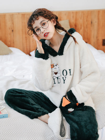 Hamster Cute Cartoon Vole Pajamas Women Thick