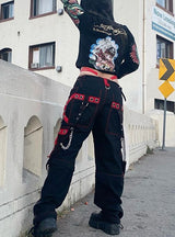 High Waist Straight Chain Pant