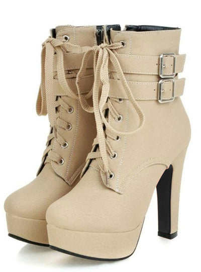 Boots High Heels Ankle Boots Platform Shoes Brand 