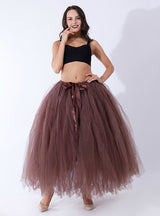 Overskirt Girls Fluffy Adult Tutu Dance Mesh Skirt