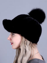 Warm Joker Fur Mink Baseball Cap