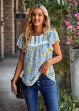 Floral Short-sleeved Casual Shirt