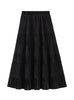 High Waist Velvet Pleated Skirt