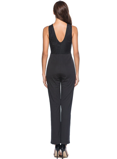 Hollow Sleeveless Slim Sexy Jumpsuit