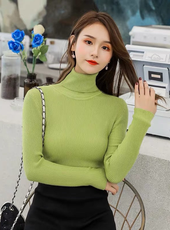 Women Turtleneck Sweaters Slim Pullover Casual Soft Knit Sweater – Lilacoo