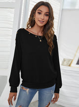 Round Neck Casual Long Sleeve T-shirt