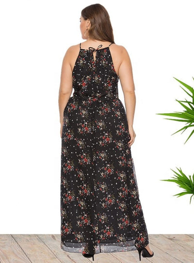 Bohemian Beach Sleeveless Chiffon Printed Dress