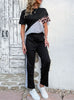T-shirt Leopard Print Two-piece Set