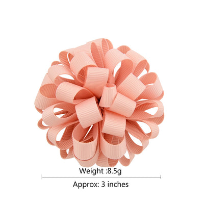 1 Pcs Girls Hair Elastics Rope Big Grosgrain Ribbon Flower