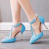 Beaded Sandal Lace Flower Sandal