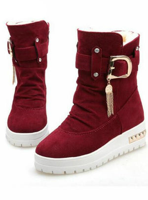 Women's Boots Plus Velvet Swing Shoes Snow Platform 