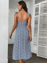 Women Floral Sling Holiday Dress