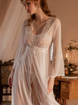 Lace Gauze Sexy Sling Nightdress Set