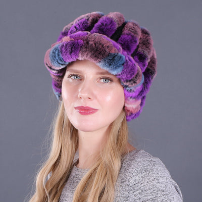 Rex Hat Dome Cap Short-brimmed Wool Knitted Hat