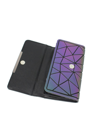 Wallets Purse Geometry Holographic Luminous Clutch