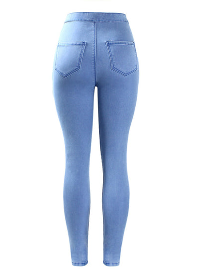 Knees Distressed Skinny Denim Jean Pants Jeans Woman